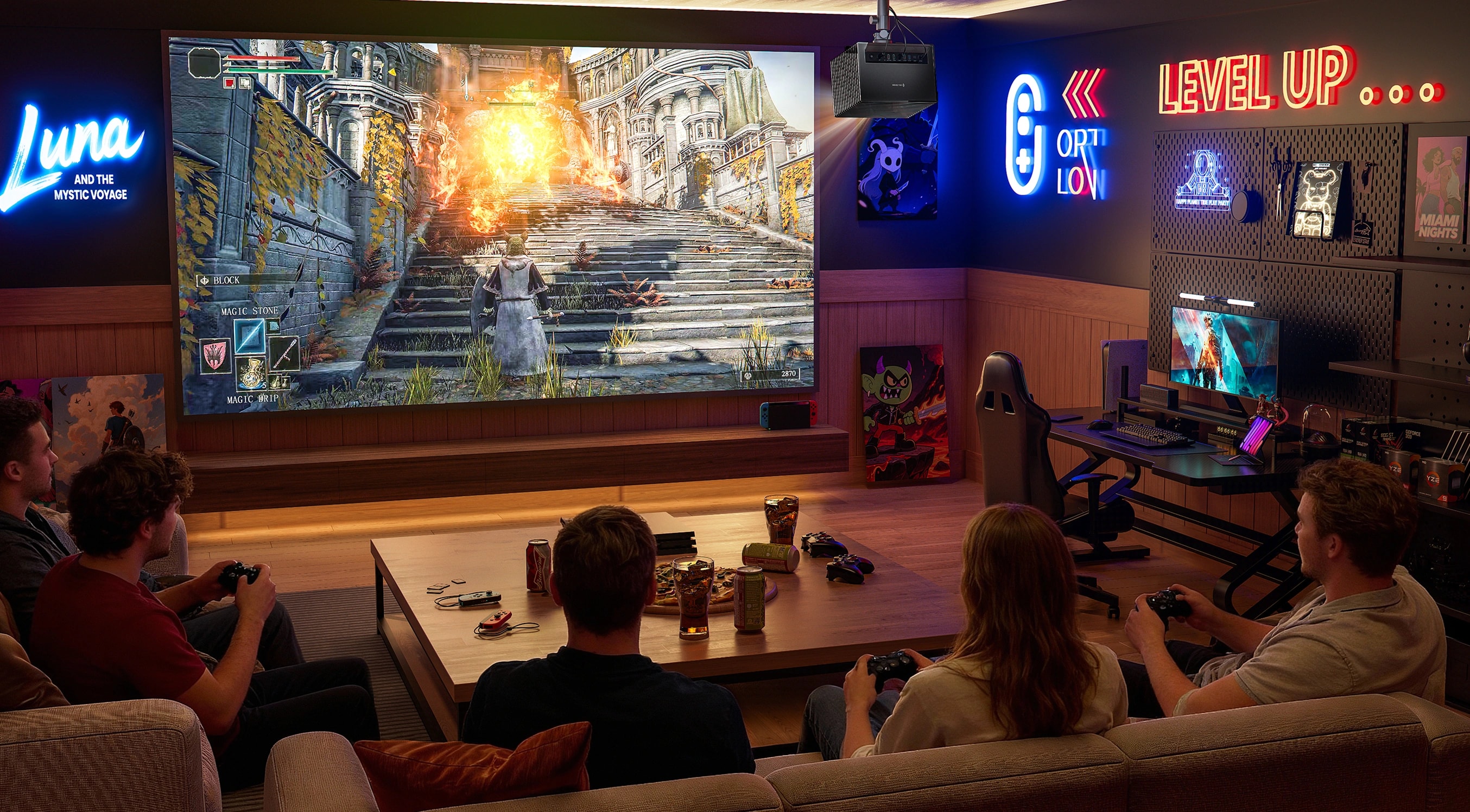 Espace gaming immersif