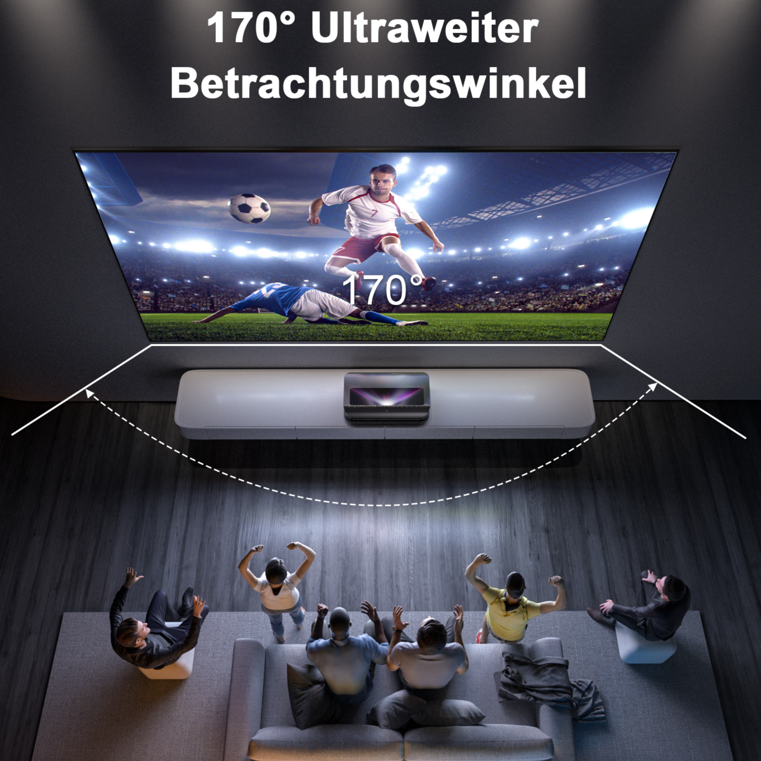 Écran ALR cinématographique lenticulaire de 100'' à 132''