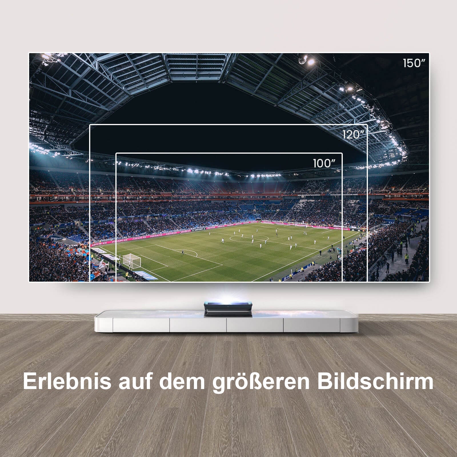 Écran ALR cinématographique lenticulaire de 100'' à 132''