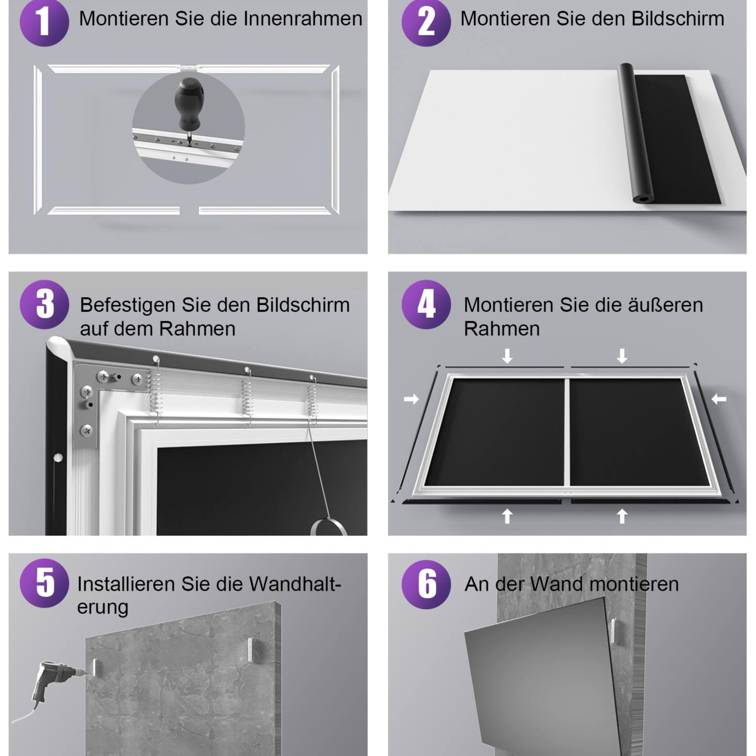 Écran ALR cinématographique lenticulaire de 100'' à 132''